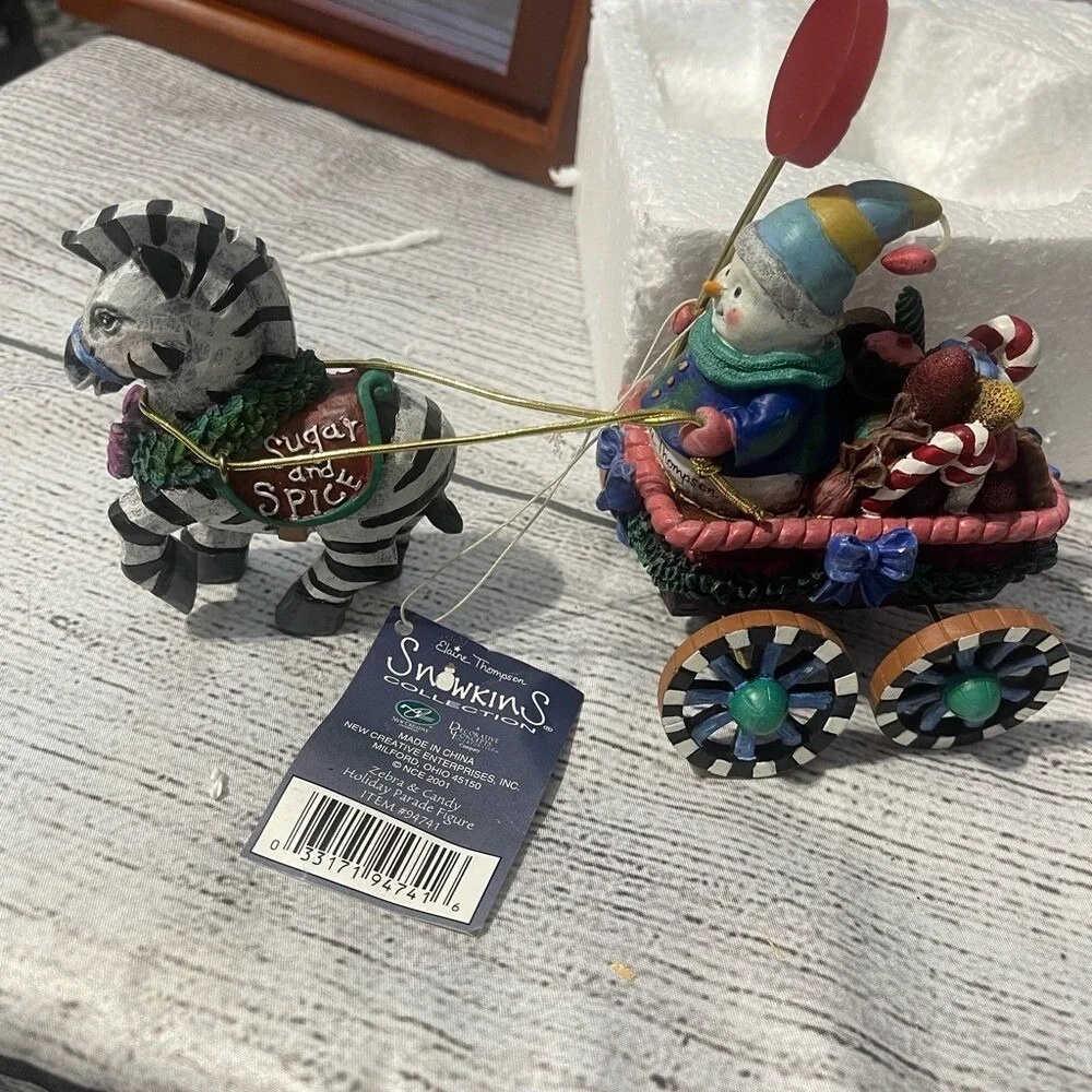 Snowkins Elaine Thompson Zebra & Candy Holiday Parade Figure 94741 Christmas